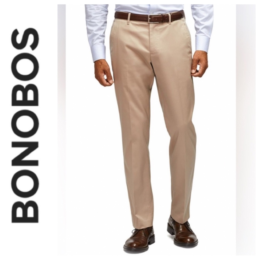 34x32 • “Wednesday” Tan Straight Fit Dress Chinos